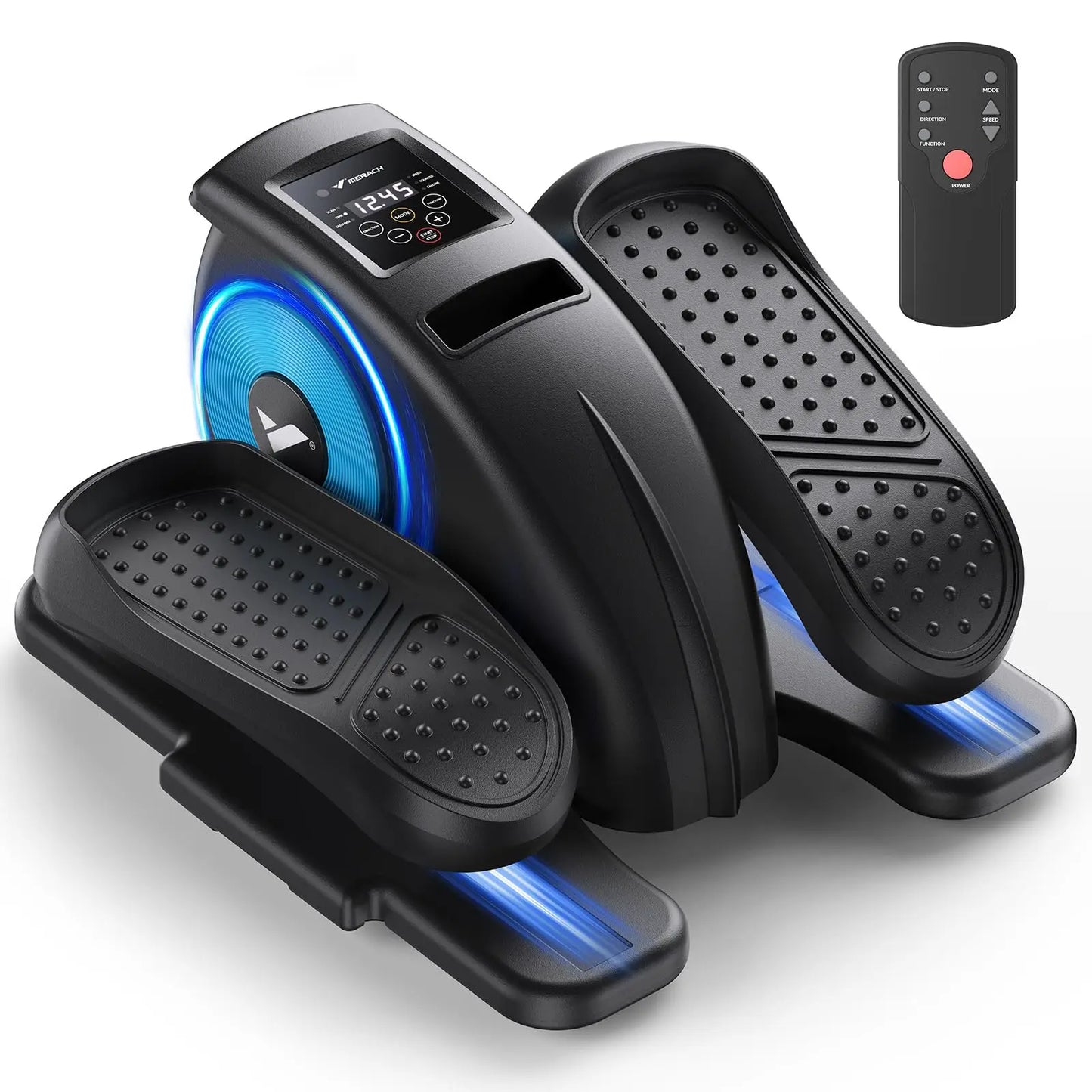 Elliptical Machine Leg Exerciser for Seniors Adults Portable Quiet Electric Seated Pedal Exerciser 12 Speeds