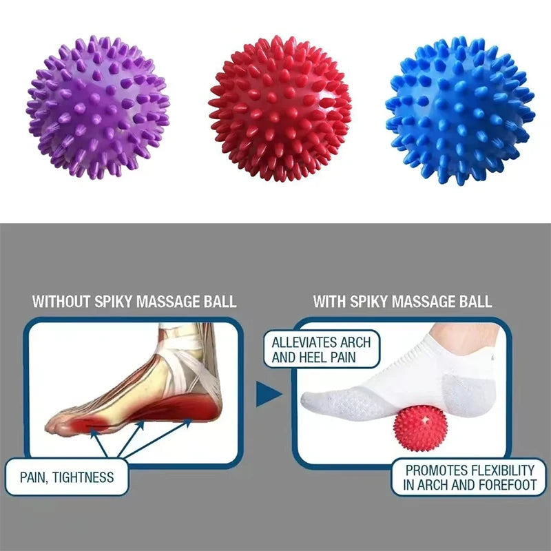 Spiky Massage Ball for Plantar Fasciitis Back Shoulder Pain Relief Foot Muscle Yoga Deep Tissue Stress Reflexology