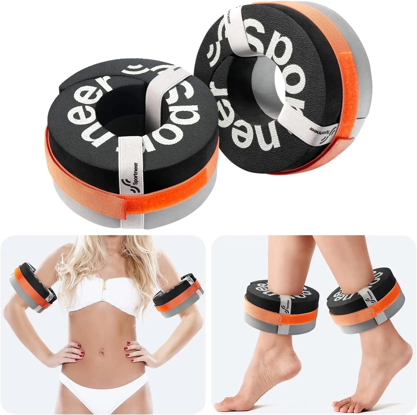 Water Aerobics Float Ring with Adjustable Webbing Pool Exercise Workout Set Foam