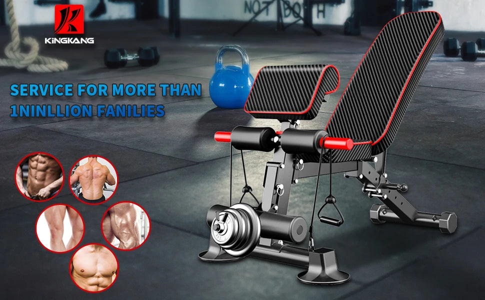 Weight Bench - Utility workout Benches for Exercise, Portable Fitness Strength Training Equipment