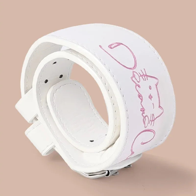 Fitness Weightlifting Belt for Women Cute Cat Lift Belts Pink Waist Back Lumbar Support
