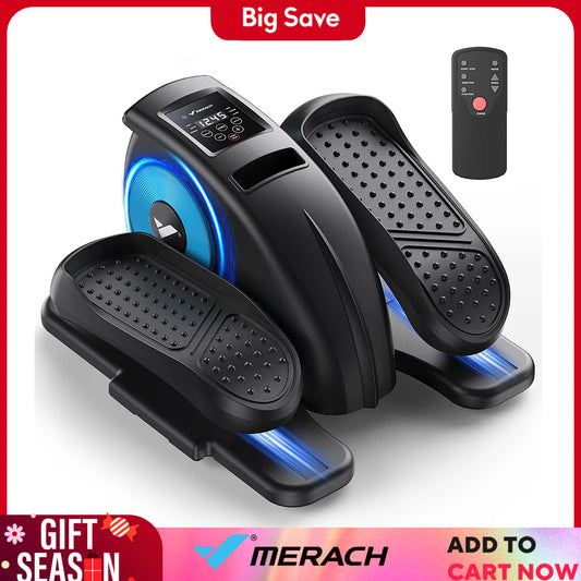 Elliptical Machine Leg Exerciser for Seniors Adults Portable Quiet Electric Seated Pedal Exerciser 12 Speeds