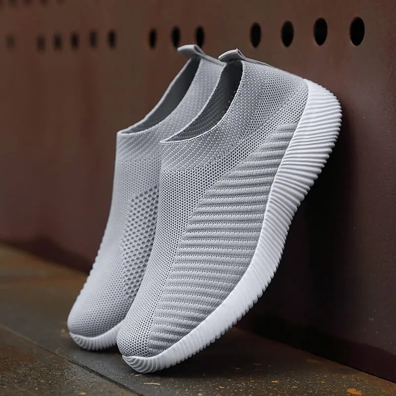 Women Flat Slip on White Shoes Woman Lightweight