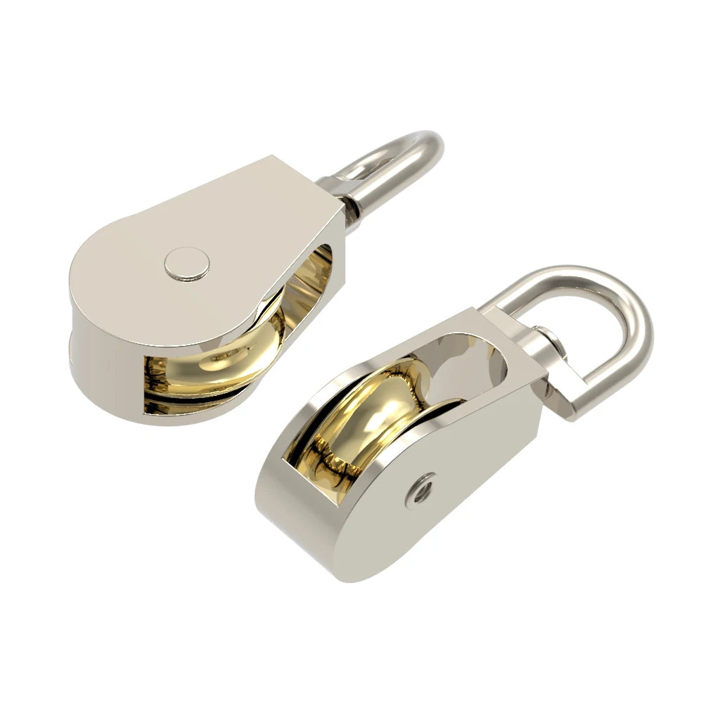 58mm Metal Pulley Zinc Alloy Fixed Pulley Crown Block and Block Lifting Rope  Set Wheel Mini Single Pulley