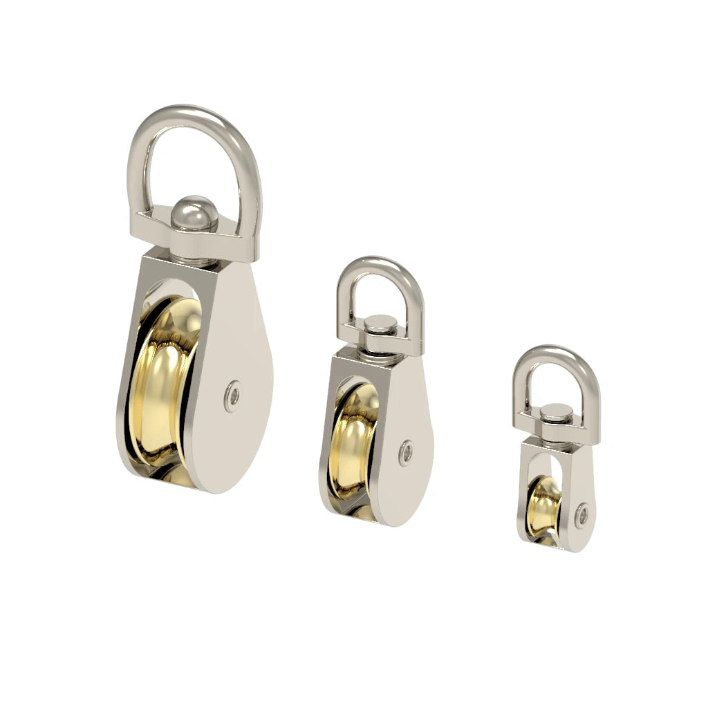 58mm Metal Pulley Zinc Alloy Fixed Pulley Crown Block and Block Lifting Rope  Set Wheel Mini Single Pulley
