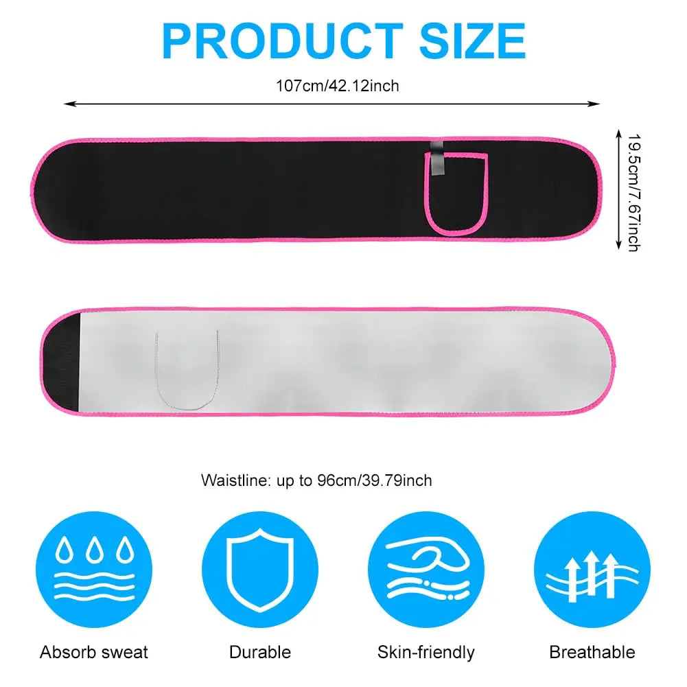 Weight loss waist trainer for men and women, adjustable heat belt