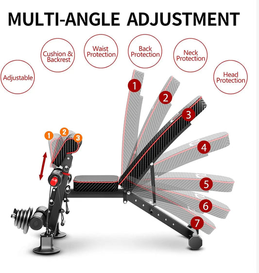 Weight Bench - Utility workout Benches for Exercise, Portable Fitness Strength Training Equipment