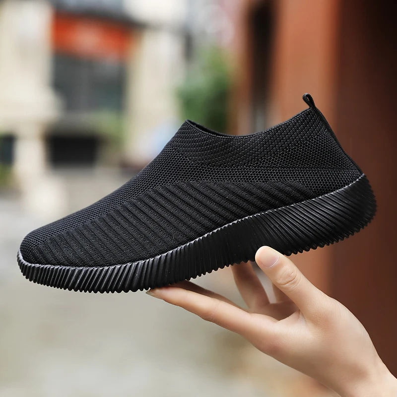 Women Flat Slip on White Shoes Woman Lightweight