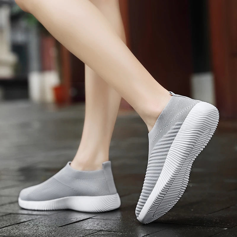 Women Flat Slip on White Shoes Woman Lightweight