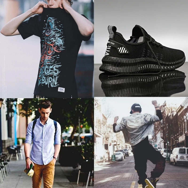 Lightweight Men's Running Shoes Outdoor Breathable Men  Anti-slip Male Sneakers